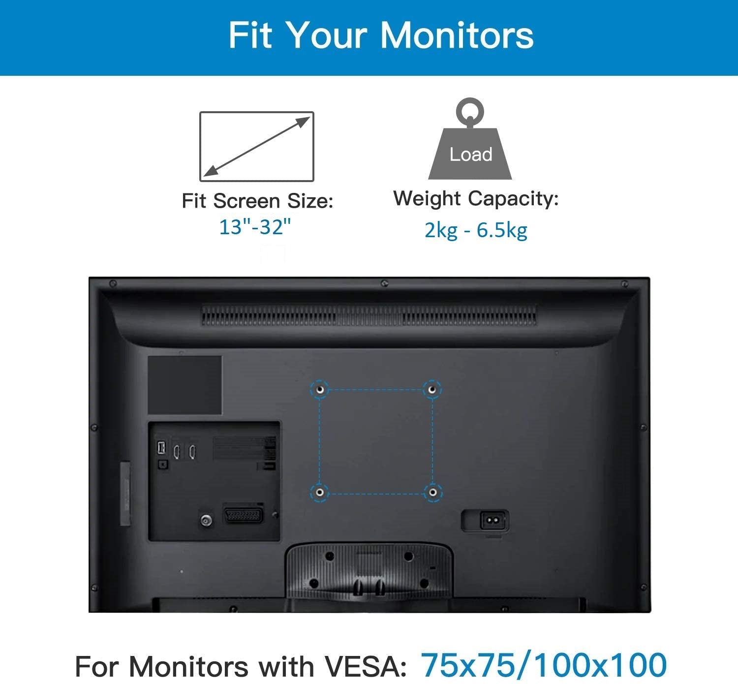 Rack Soporte de Escritorio con Gas Spring para Monitor 13 a 32 Pulg