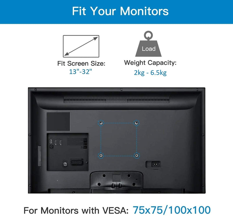 Rack Soporte de Escritorio con Gas Spring para Monitor 13 a 32 Pulg