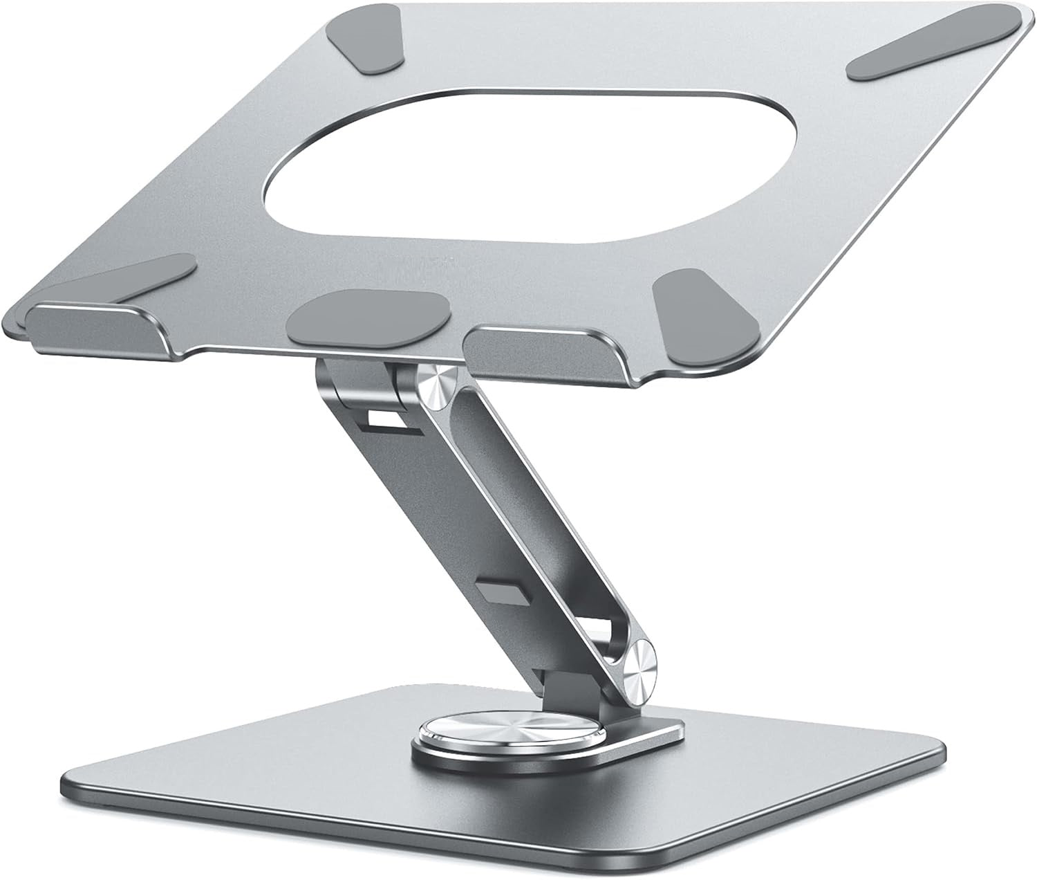 Soporte Plegable para Laptop 11 a 17 Pulg / Base Giratoria 360° / Altura Regulable