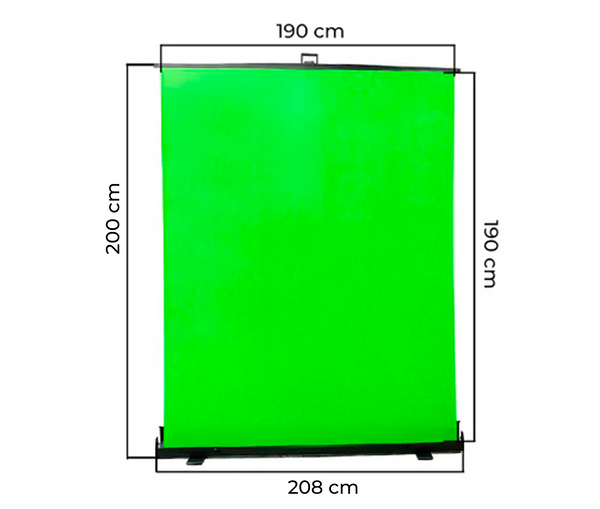 Ecran Manual Verde de Piso 100 Pulg (3:4) 2.00x2.08 m / Vinil