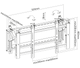 Soporte Videowall con sistema Push para TV Monitor 45 a 70 Pulg / VESA Max 600x400mm  / Carga 70 kg / Horizontal / Perfil Min 143mm