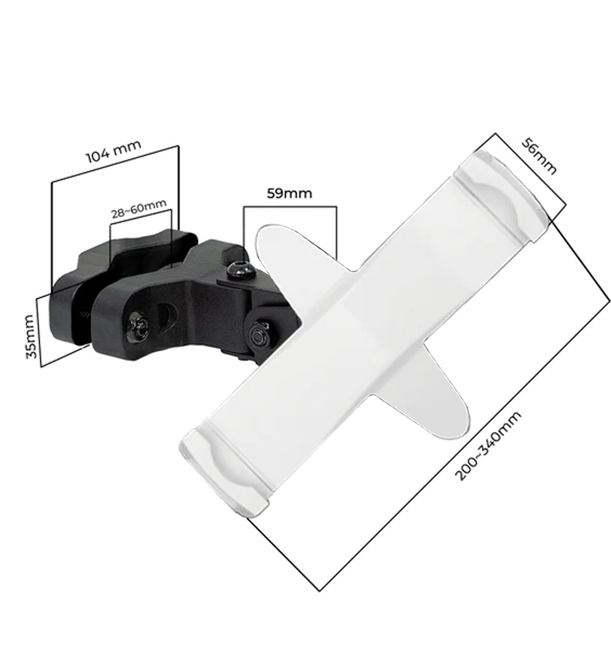 Soporte con Abrazadera para Tablet  7.9 a 12.5 Pulg / Antirrobo