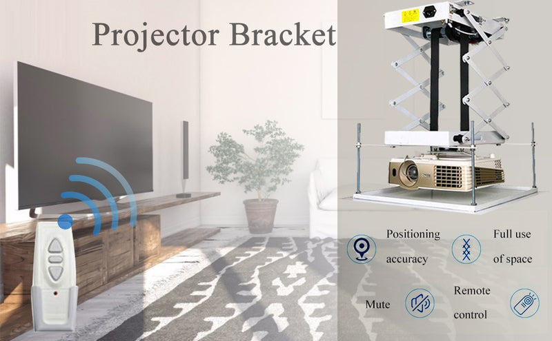 Rack Soporte Eléctrico  para Proyector - Carga 10Kg / Altura Max 100cm