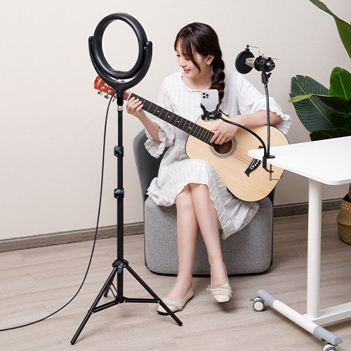 Trípode Telescópica de Anillo de luz LED + Soporte para Celular