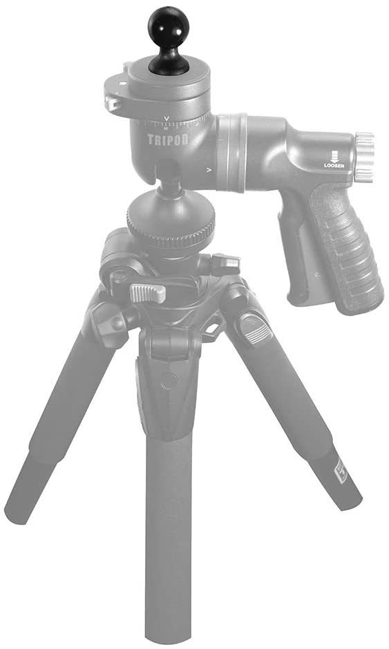 Repuesto - Perno de trípode de cámara de 1/4"-20 a adaptador de bola giratoria de 25 mm
