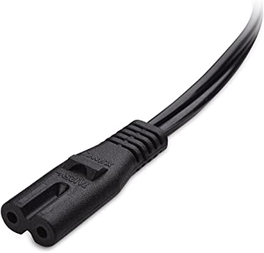 Cable de Poder de 3 Mts / Conector Tipo 8 / Certificación UL / 18 AWG / Ideal para Rack TV de brazo largo