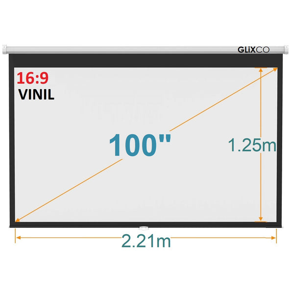 Ecran Manual 100 Pulg (16:9) 2.21x1.25 m / Vinil