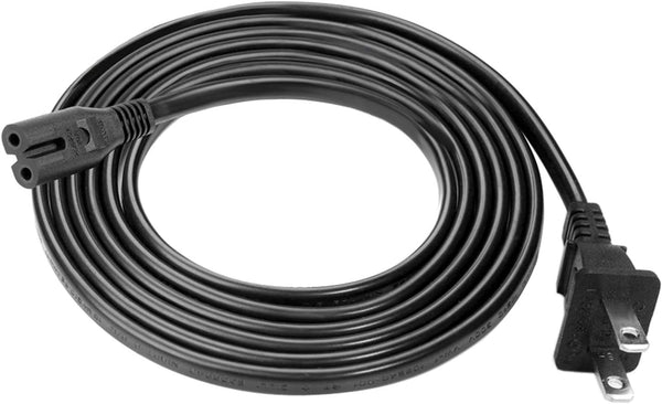 Cable de Poder de 3 Mts / Conector Tipo 8 / Certificación UL / 18 AWG / Ideal para Rack TV de brazo largo