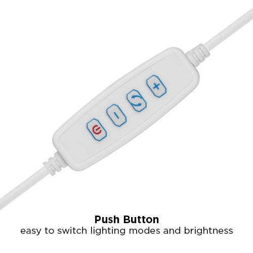 Anillo de Luz LED + Soporte de Celular - Montaje con Abrazadera
