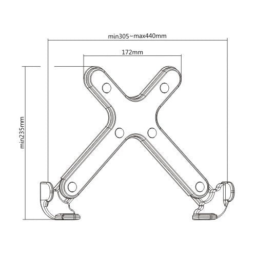 Bandeja De Adaptación Vesa Universal para Laptop Holder Ajustable