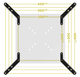 Adaptador Extension VESA 400x400mm para TV 32 a 55 Pulg