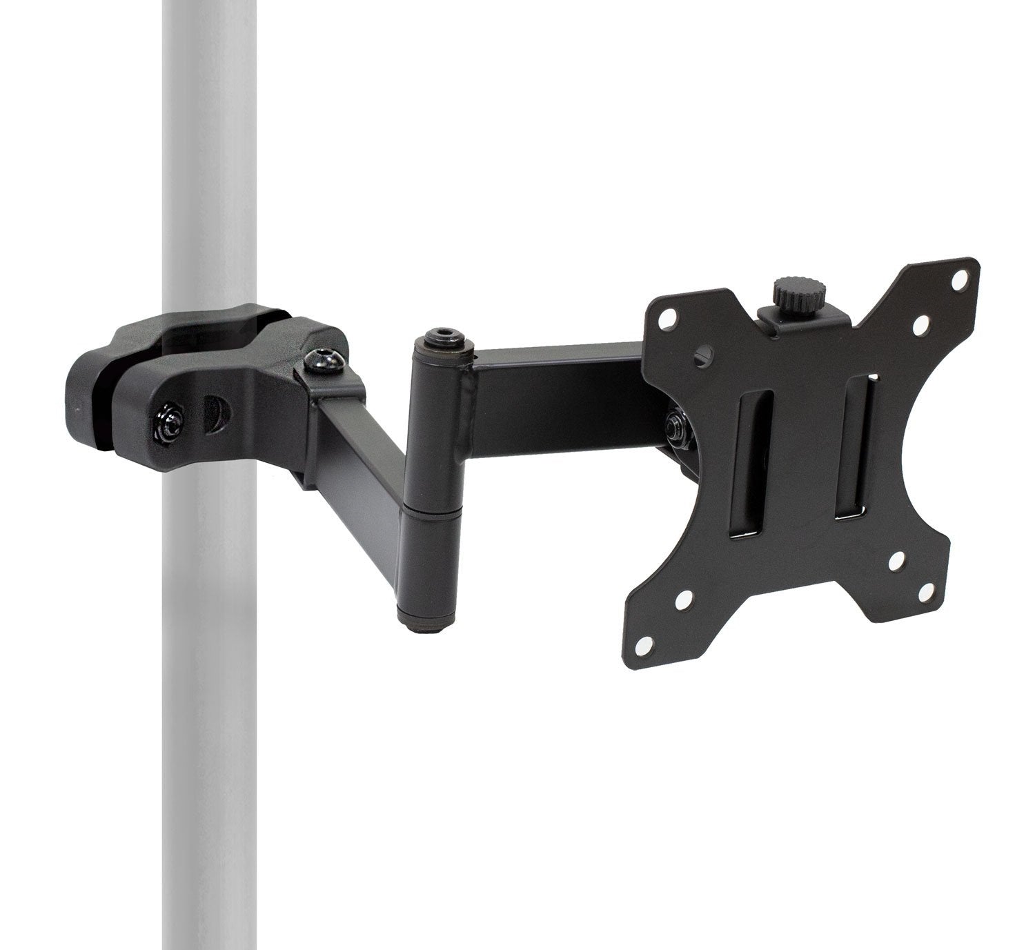 Brazo articulado Universal para Monitor 17 a 32 Pulg con Abrazadera para Montaje en Poste / Tubo Tubular Diámetro 2.8~6 cm