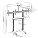Pedestal doble de aluminio para pantalla