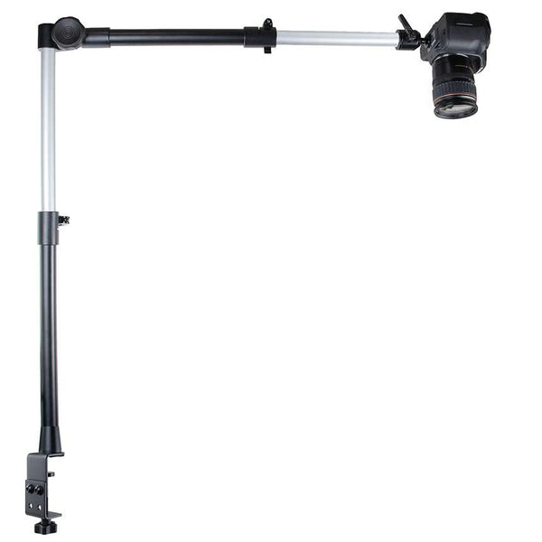 Trípode superior para cámaras DSLR, soporte de escritorio de cámara  resistente con brazo articulado flexible, soporte de cámara abrazadera de  mesa