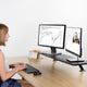 Soporte Elevador para 2 Monitores / Estante de Escritorio con Abrazadera