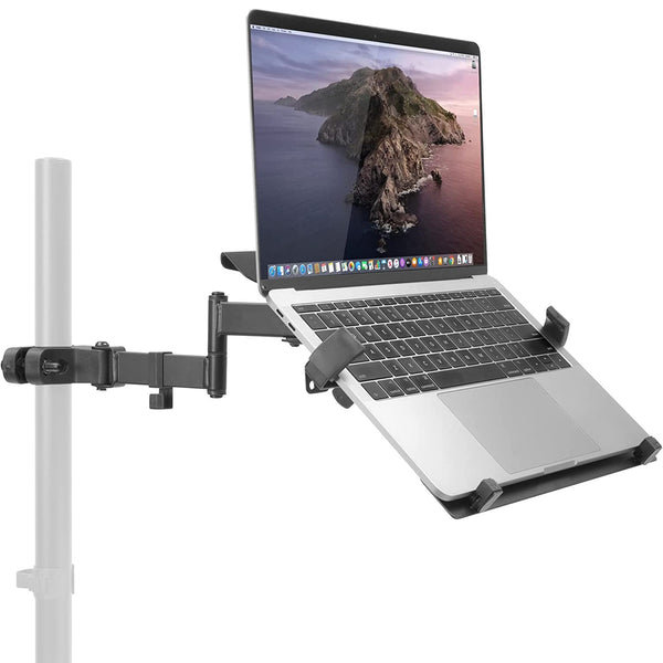 Brazo articulado Universal para Laptop 15.6 pulg - Montaje en Poste, Tubo de Diámetro 2.8cm ~ 6cm