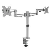 Rack Soporte Doble Brazo de Escritorio para 2 monitores 17 a 32 Pulg