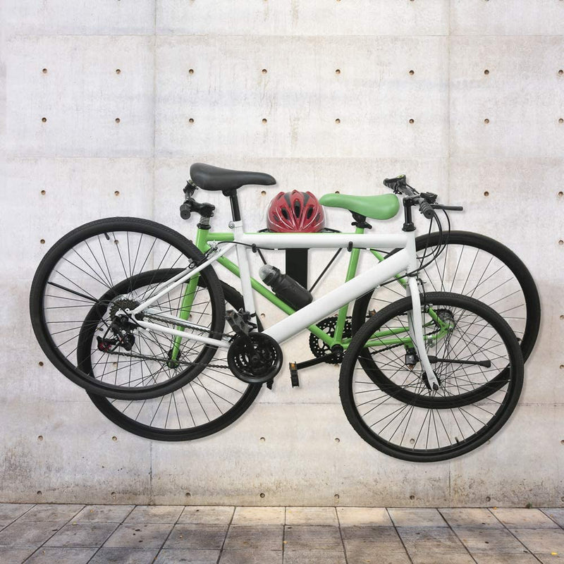 ▷ Rack soporte plegable de pared para 2 bicicletas y cascos