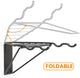 Rack soporte plegable de pared para 2 bicicletas y cascos