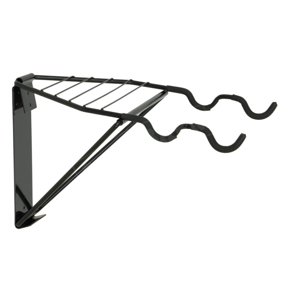 Rack soporte plegable de pared para 2 bicicletas y cascos