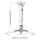 Rack Soporte para Proyector Para Techo y Pared / Regulable 43 - 65 cm