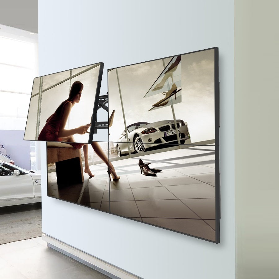 Soporte Videowall con sistema Push para TV Monitor 45 a 70 Pulg / VESA Max 600x400mm  / Carga 70 kg / Horizontal / Perfil Min 143mm