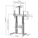 Pedestal con Ruedas para TV 60 a 100 Pulg / VESA Max 1000x600mm / Carga 100 kg