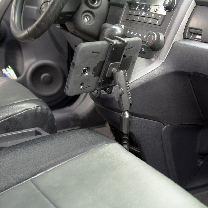 Soporte con brazo Flexible 55 cm para tablet 7 a 18.4 Pulg / Fijación en asiento del auto y camiones