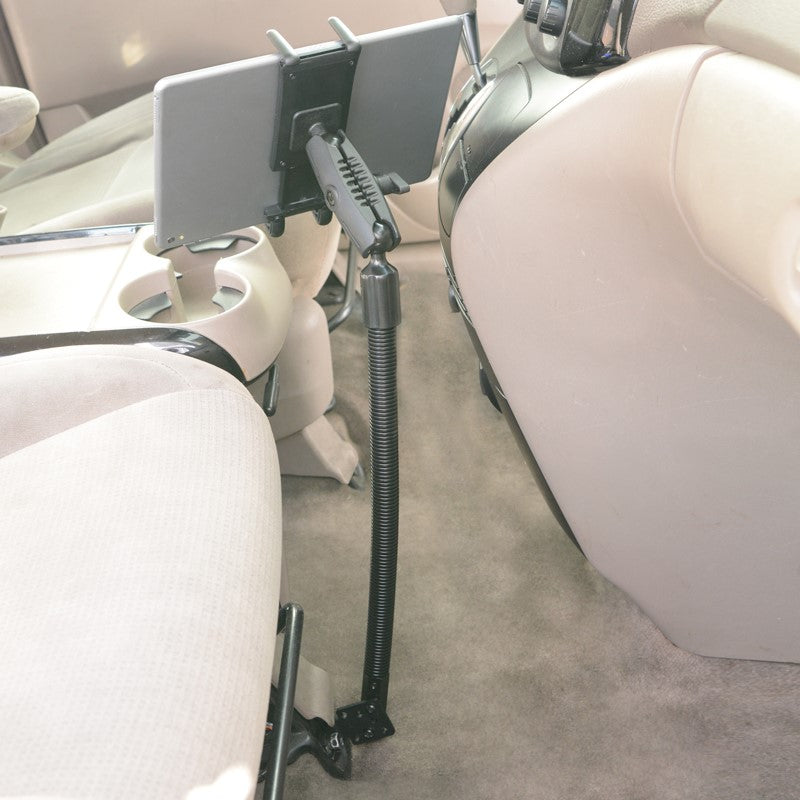 Soporte con brazo Flexible 46cm para tablet - Fijación en asiento del auto y camiones