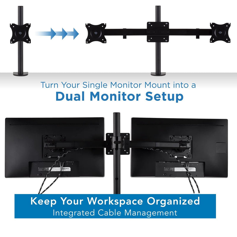 Convierte tu Rack Monitor Simple a Rack doble Monitor 13 a 27 Pulg
