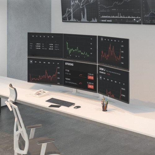 Rack Soporte de Escritorio para 6 monitores 17 a 32 Pulg