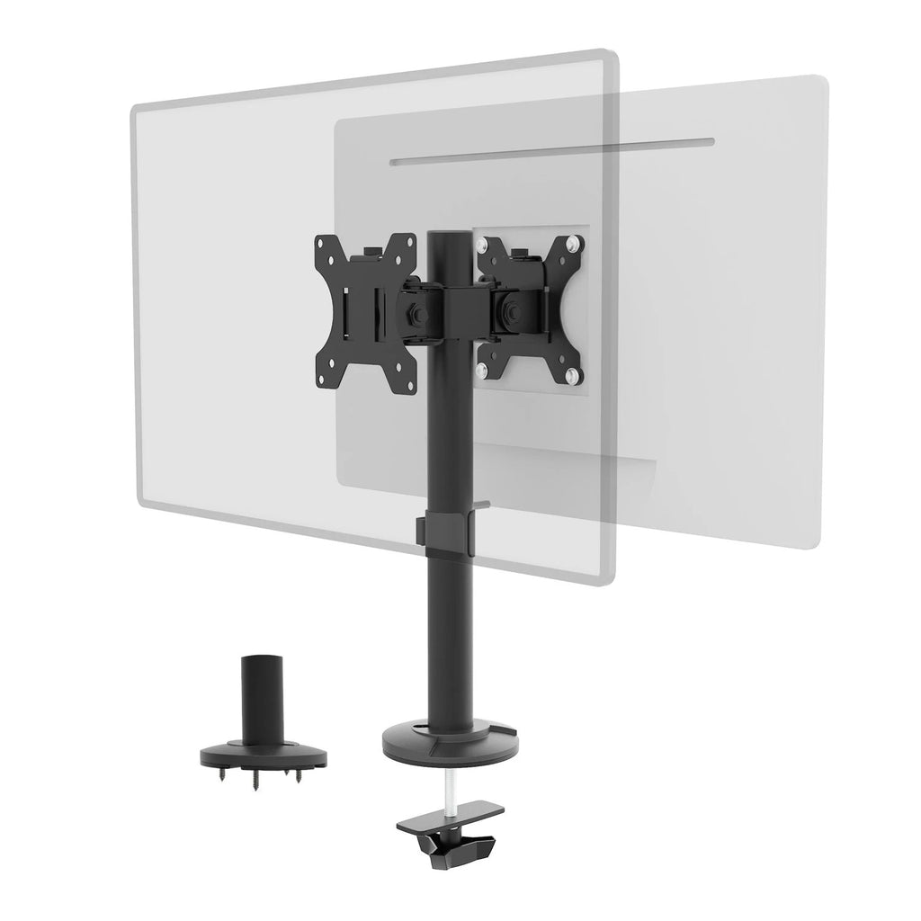 ▷ Rack soporte vertical con base para dos monitores