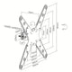 Rack con Montaje Tubo para TV 32 a 55 Pulg / VESA Max 400x400mm / Carga 25 kg