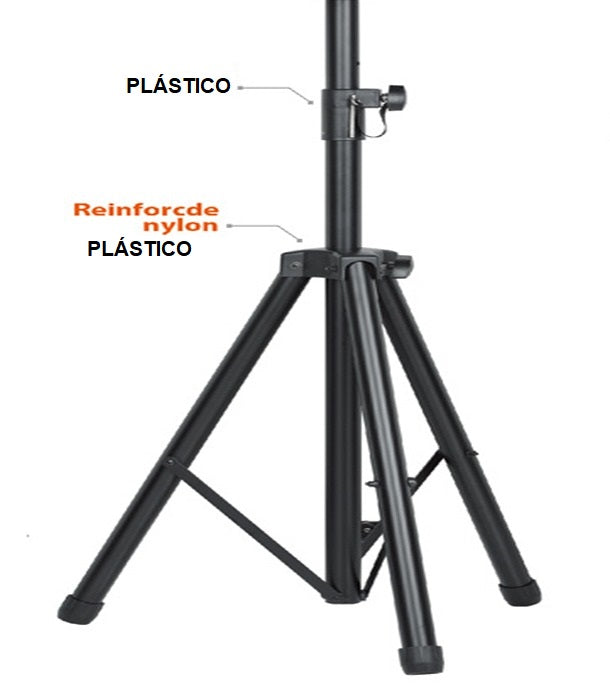 Trípode Pedestal para Parlante /  Carga 60 Kg / Metal + Plástico (Unión)