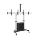 Pedestal con Ruedas Doble Pantalla y Gabinete TV 37 a 60 Pulg / VESA Max 600x400mm / Carga 50 kg