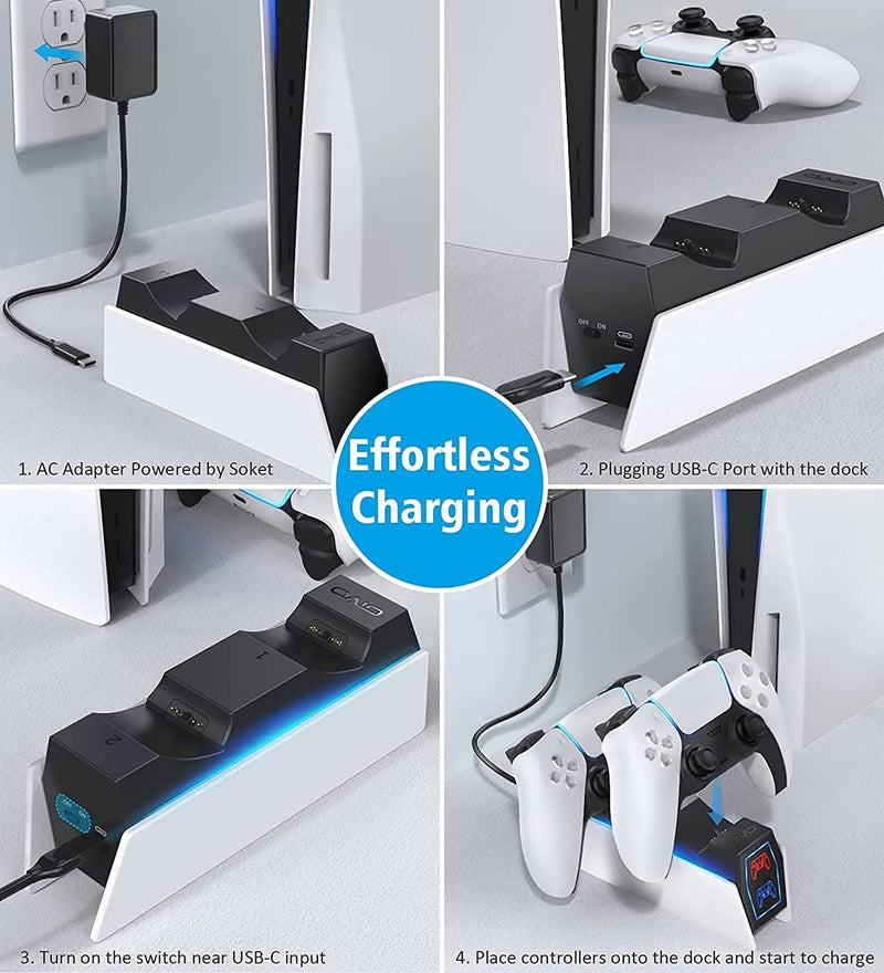 Cargador Para Controles Mandos PS5 Playstation 5 Rack Estacion De Carga  Doble US