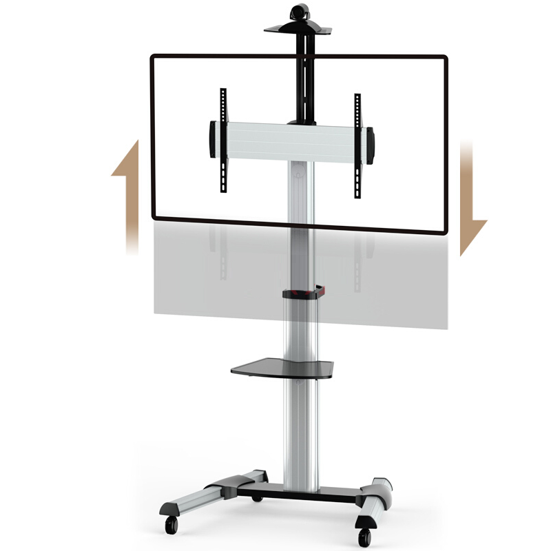 Pedestal de Aluminio para TV de 37 a 70 Pulg - Giro Vertical - Rotación 90° - Vesa 600 x 400 mm