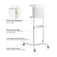 Pedestal con Rotacion Vertical y Horizontal para TV 37 a 70 Pulg / Rotación 90° / VESA Max 600x400mm / Carga 70 kg