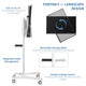 Pedestal con Rotacion Vertical y Horizontal para TV 37 a 70 Pulg / Rotación 90° / VESA Max 600x400mm / Carga 70 kg