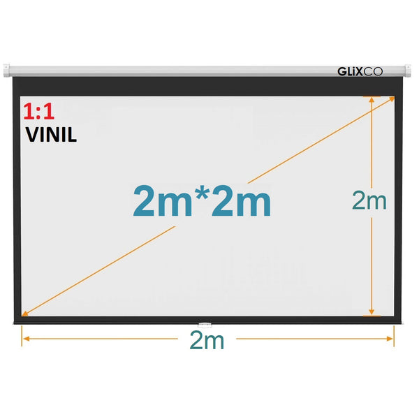 Ecran Manual 2mx2m Pulg (1:1) 2.0x2.0 m / Vinil