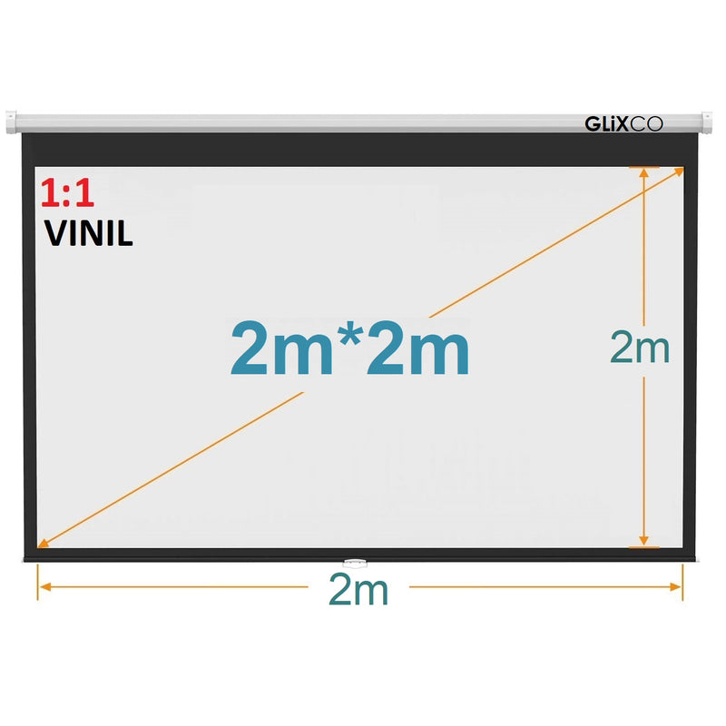 Ecran Manual  2mx2m Pulg (1:1) 2x2 m / Vinil