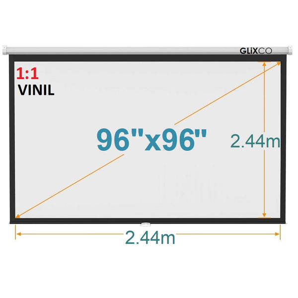 Ecran Manual 96" x 96" ( 1:1 ) 2.44 x 2.44 m / Vinil
