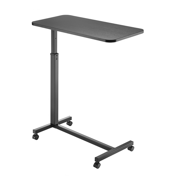 Mesa Auxiliar con Ruedas / Escritorio movil para Laptop / Altura Patas 80 mm / Tablero Melamina 76x38cm / Altura regulable 71 a 110cm / Uso en Cama , Sofa u Hospital