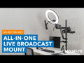 Montaje de Escritorio de Configuración de Estudio todo en uno + Rack Monitor