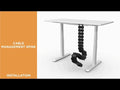 Vertebra Flexible para Organizar Cables  para Escritorio / Altura Max 128 cm