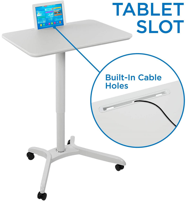 Mesa Escritorio para Laptop con Altura Regulable 75 a 120 cm - Trabaje Parado o Sentado