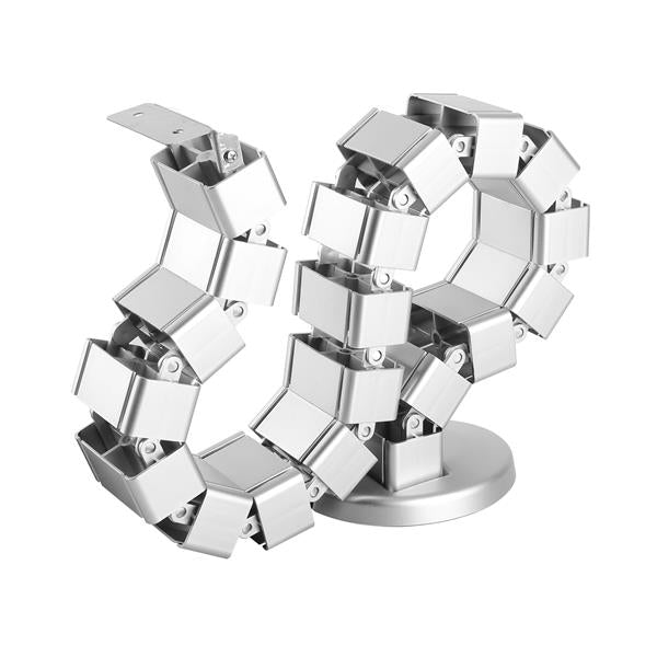 Vertebra Flexible para Organizar Cables de Cuádruple Canal para Escritorio