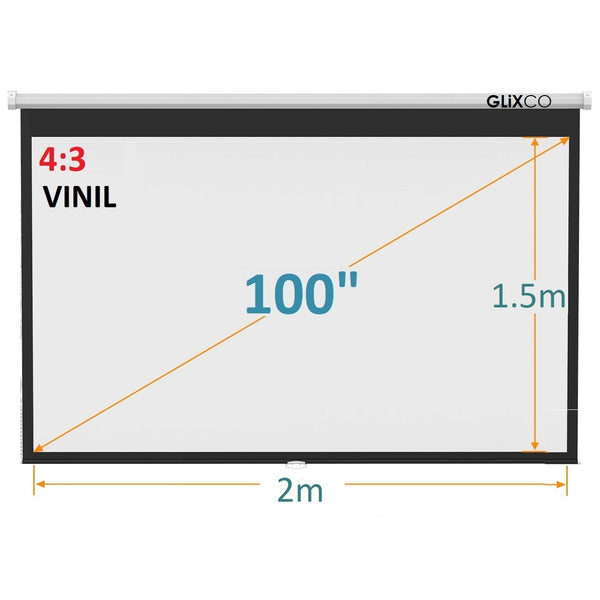 Ecran Manual 100 Pulg (4:3) 2.0x1.5 m / Vinil