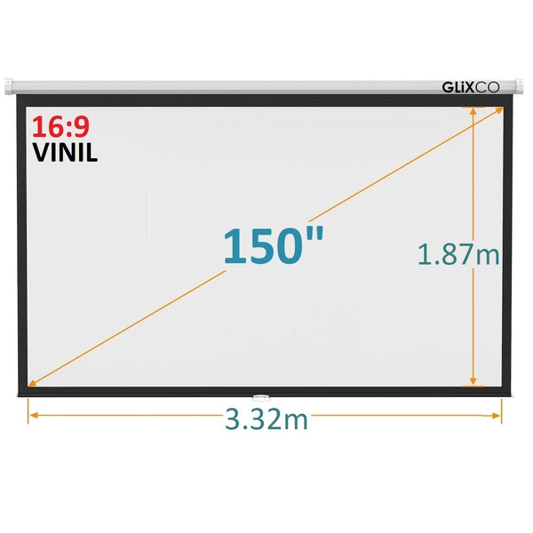 Ecran Manual 150 Pulg (16:9) 3.32x1.87 m / Vinil