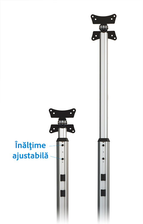 Pedestal para Monitor TV 13 a 32 Pulg con Base / All in one tactil 13 a 21 Pulg / Altura Max 110cm / Vesa Max 100x100mm / Aluminio /